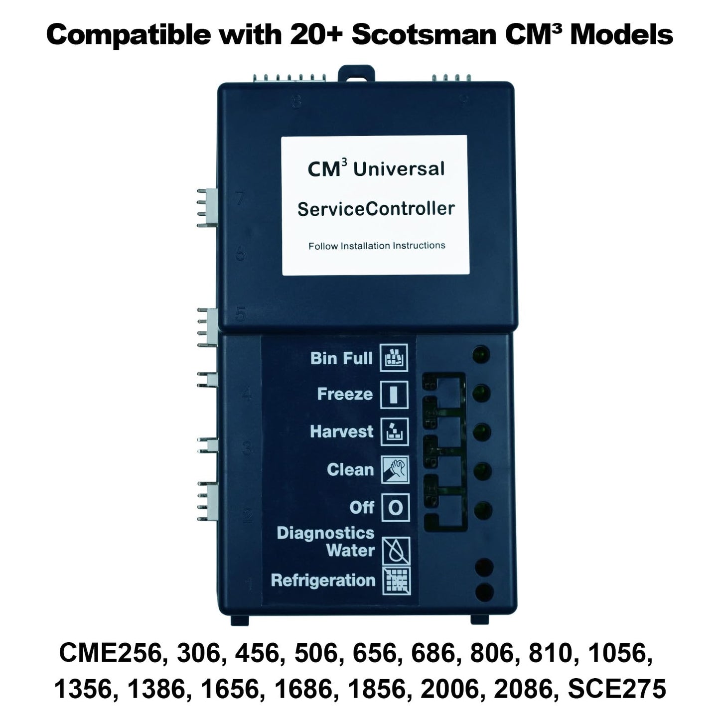 Replaces Part#12-2838-22, 12-2838-23, Universal Replacement Ice Maker Controller Board for Scotsman CM³ Series, Compatible with CME256, CME506, CME656, CME1356, CME1656, CME1856, CME2006 & More