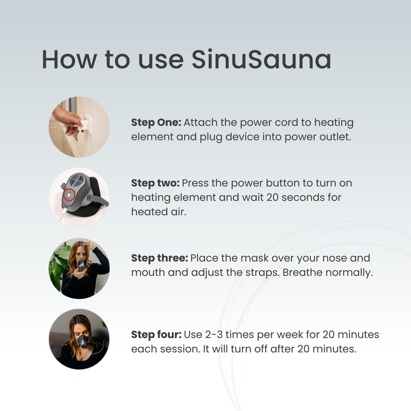 SinuSauna Heated Dry Air Therapy Mask | Congestion Relief | Cold Symptom Relief | Sinusitis Relief | Allergy Relief | Mess-Free | Avoid Nasal Irrigation | Promotes Easy Breathing | No Side Effects