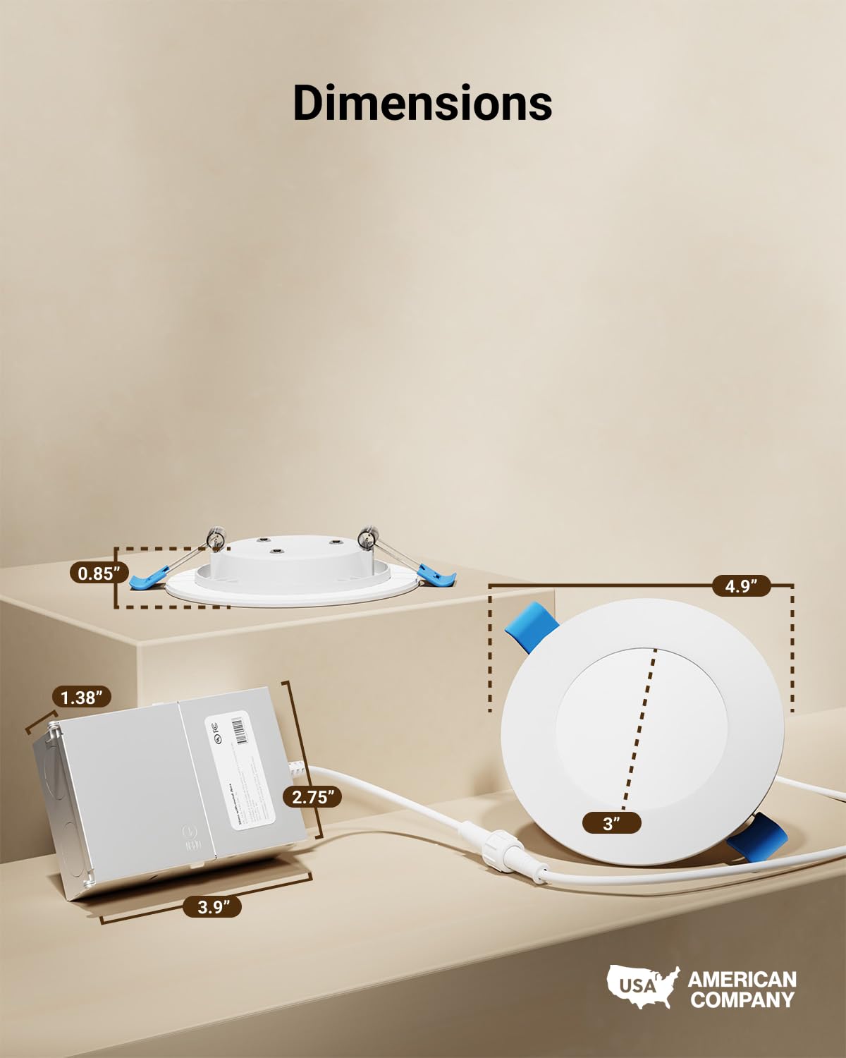 Sunco 24 Pack 4 Inch LED Recessed Lights, Slim Canless Ceiling Lighting, 650 LM, 10W (60W Equivalent), 4000K Cool White, Dimmable, Wafer Thin, Ultra Thin with Junction Box ETL.