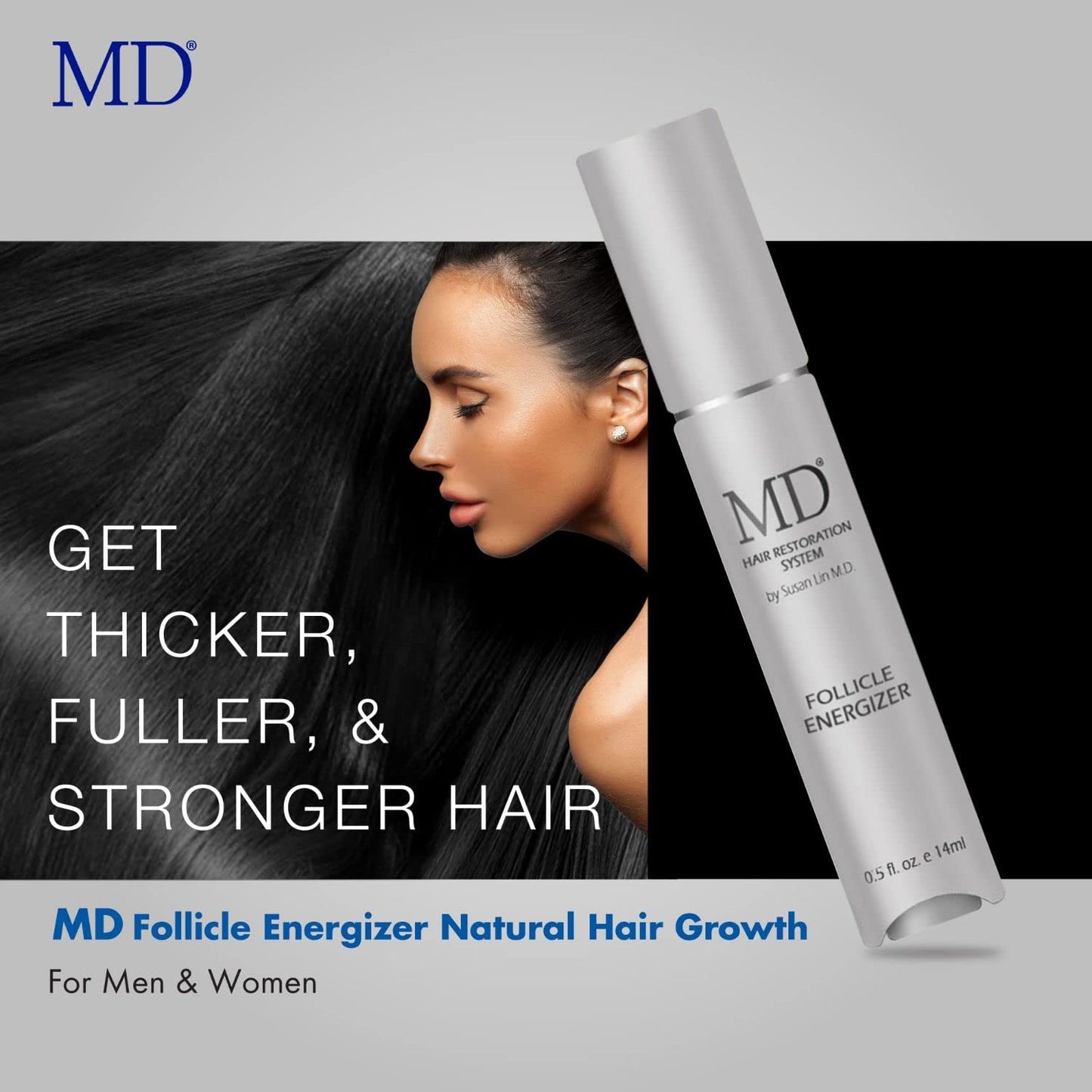 MD Factor Natural Hair Growth Serum | Follicle Energizer Serum - Prevents Thinning Hair & Hair Loss By Stimulating Hair Follicle