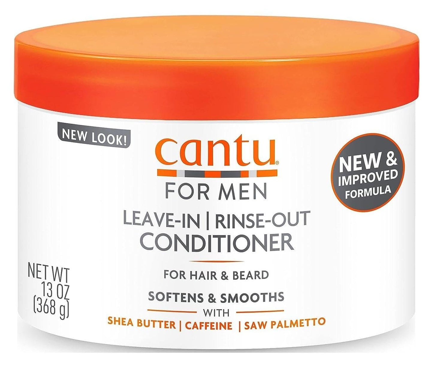 Cantu Mens Leave-In/Rinse-Out Conditioner 13 Ounce Jar (384ml) (Pack of 2)