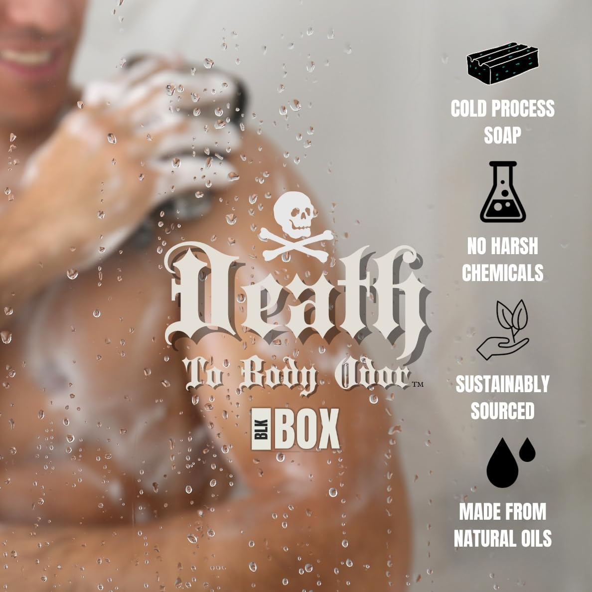 Black Box USA MADE 5oz Men's Natural Bar Soap Made from Natural Oils - Handmade Cold Process Soap with No Harsh Chemicals Perfec