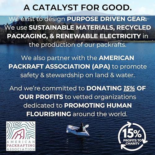 Catalyst Outdoors Ultra-Lightweight Inflatable Kayak for Adults & Kids - 1 Person Packraft, Durable TPU, Compact, Rapid In...