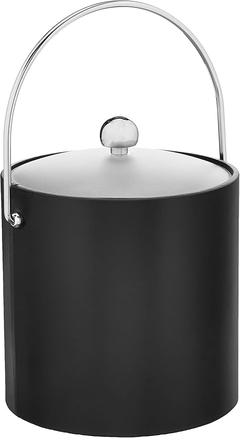 Kraftware Bartenders Choice Fun Colors Collection Ice Bucket - 3-Quart, Double Wall Construction, Keeps Ice Perfectly Chil...
