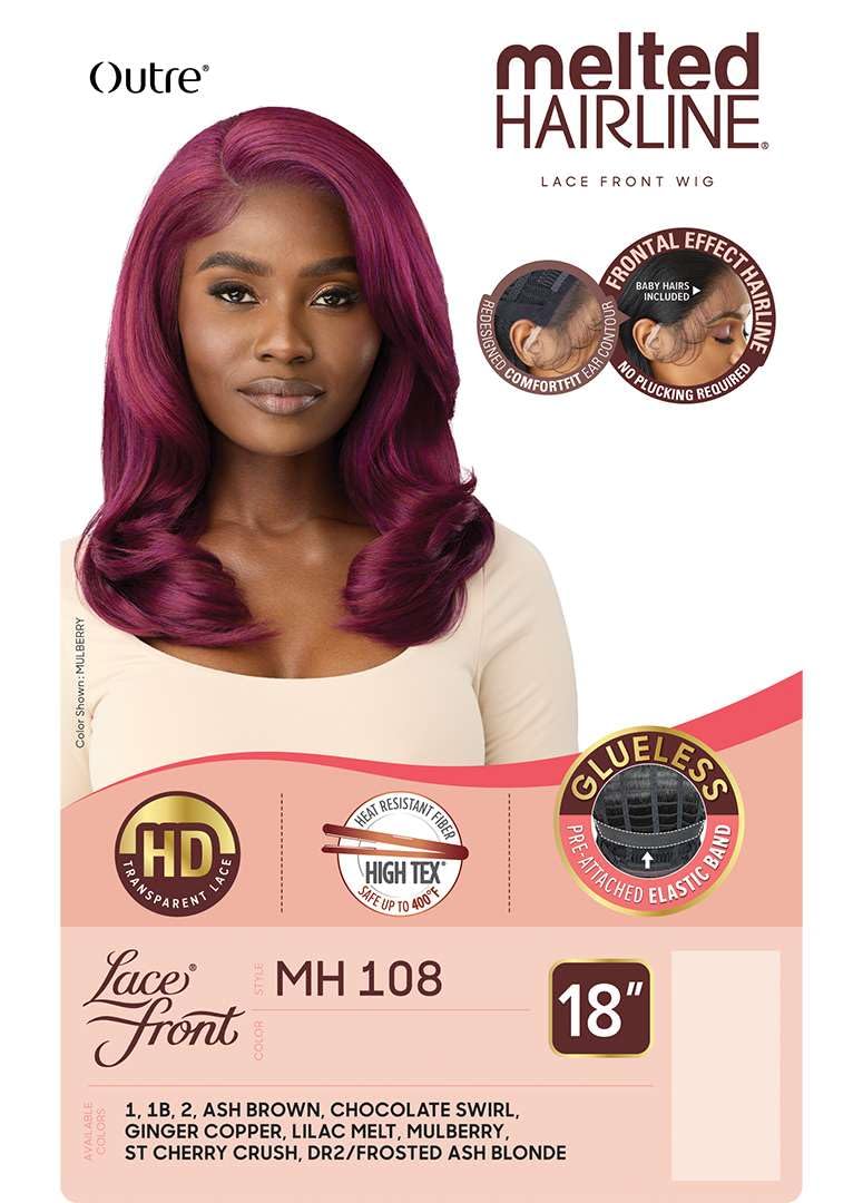 Outre Lace Front Wig - Melted Hairline - MH 108 (JET BLACK 1)