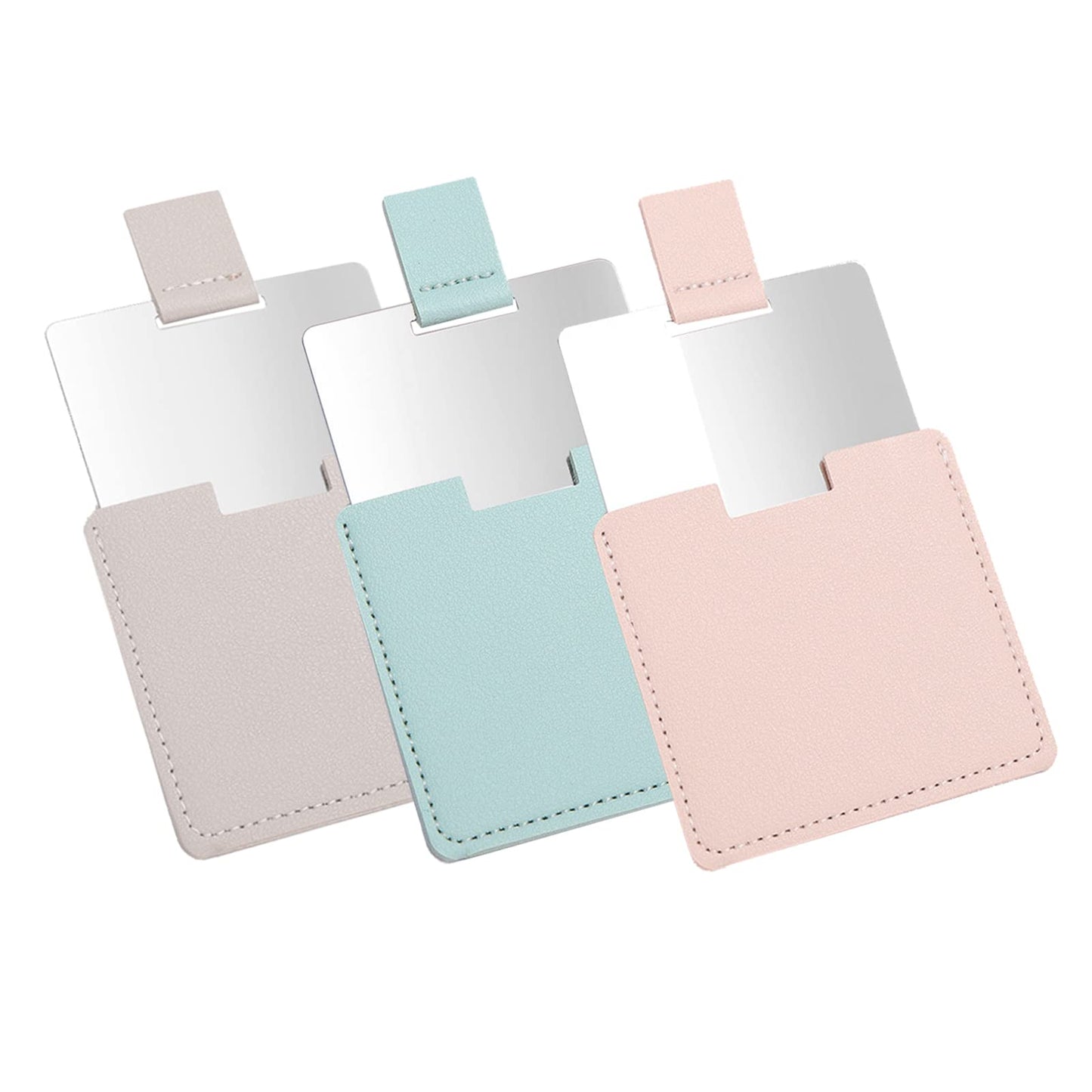ZOMAND 3 PCS Small Compact Mirror for Purse Mini Mirror Travel Handheld Makeup Mirro Portable Folding Mirror, Pocket Cosmetic Tr