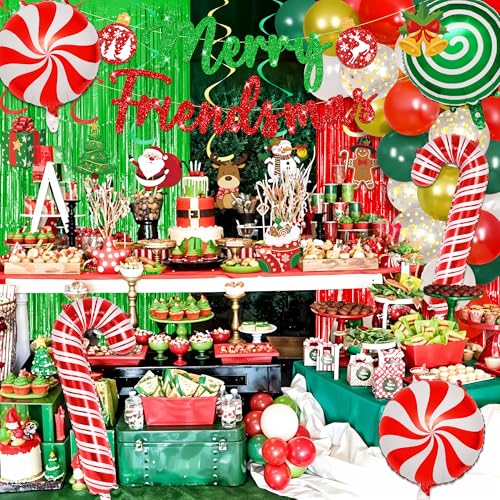 Kriyokiaa Friendsmas Christmas Party Decorations Merry Friends Christmas Party Decorations with Merry Friendsmas Banner, F...