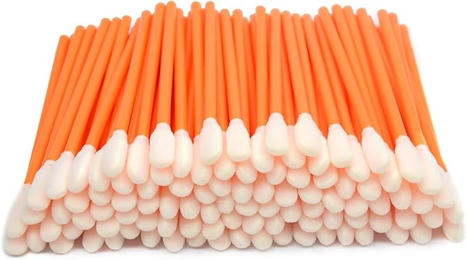 Wellgler's 3.65'' Foam Cleaning Swabs,Multi-Purpose Detailing Foam Tip Swabs, for Electronics,Gun,Car Vent,Printer,Sewing Machine. KM722 (Orange 200PCS)