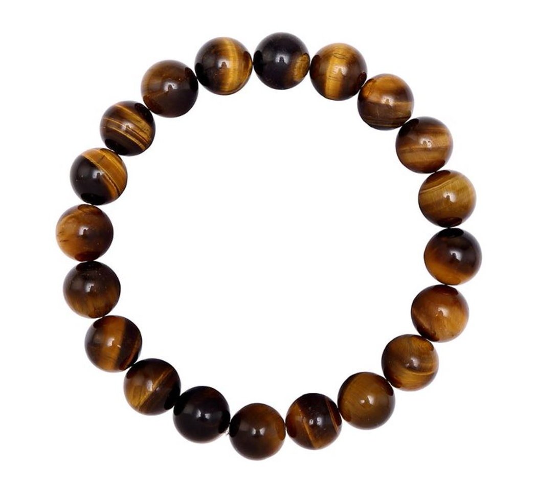Adabele Real Natural Golden Yellow Tiger's Eye Bracelet 8.5 inch Stretch Gemstone Beaded Bracelet Chakra Healing Crystal Stone J