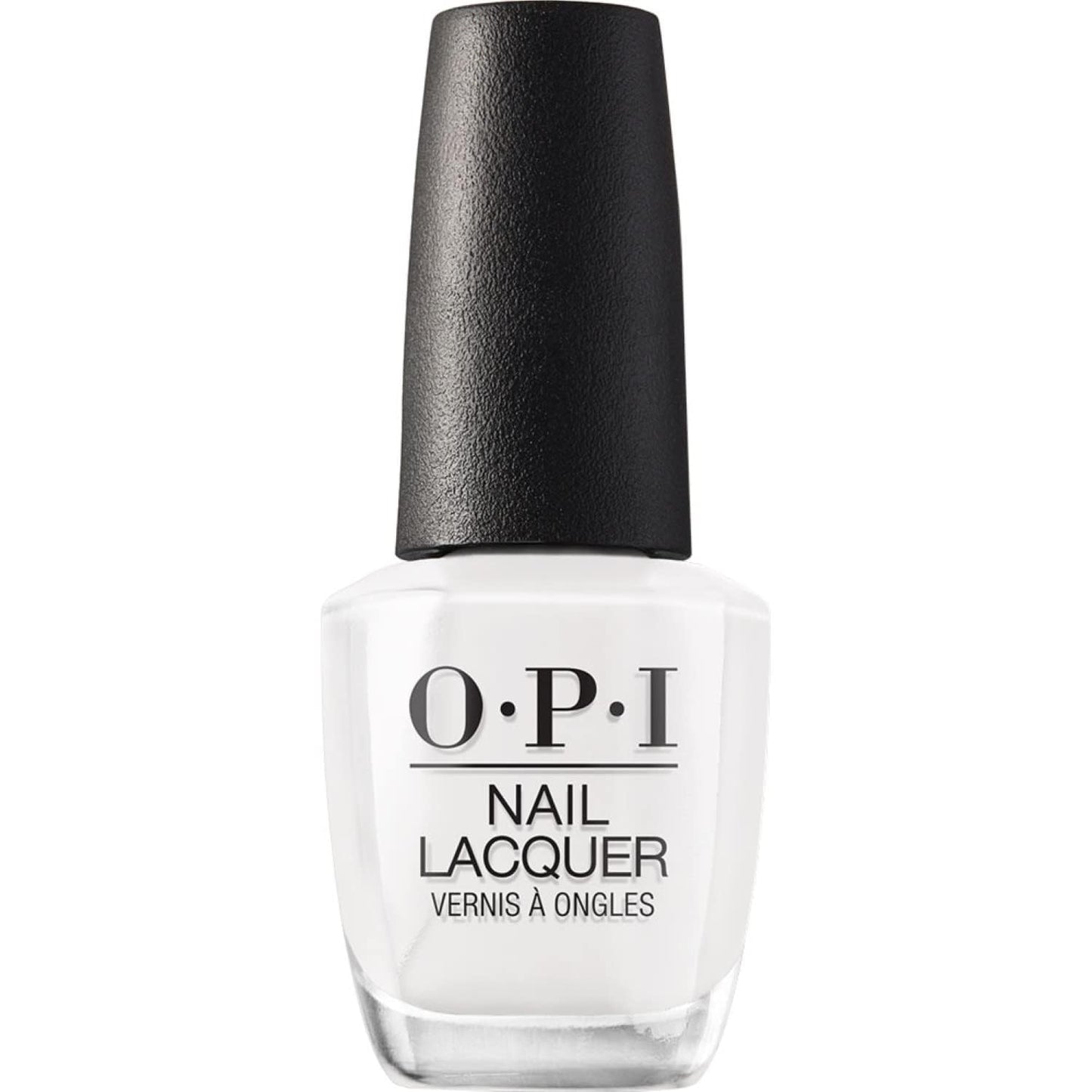 OPI Nail Lacquer Alpine Snow | Opaque Soft White Crme Chip Resistant Nail Polish | Fast Drying, Streak Free