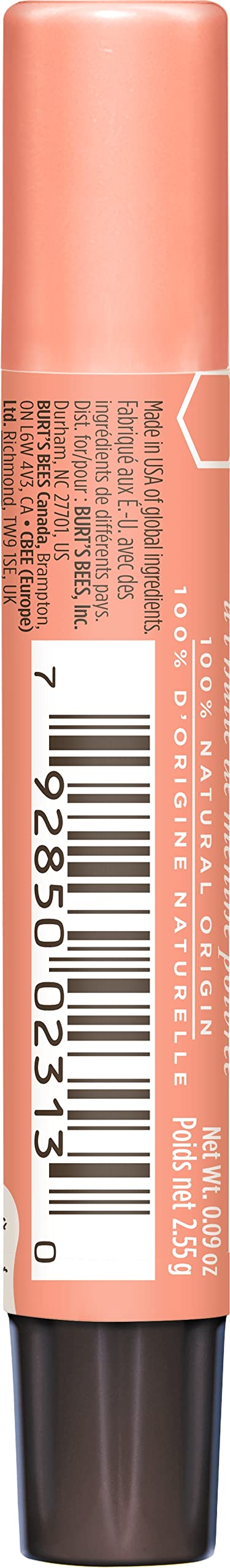 Burt's Bees Lip Balm, Moisturizing Lip Shimmer for Women, for All Day Hydration, with Vitamin E & Coconut Oil, 100% Natural, Apr