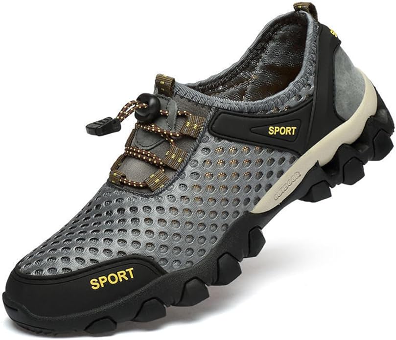 Water Shoes for Men Quick Drying Sneakers Breathable Non-Slip Outdoor Hike Barefoot Shoes for Sport Beach Pool Aqua Swim S...