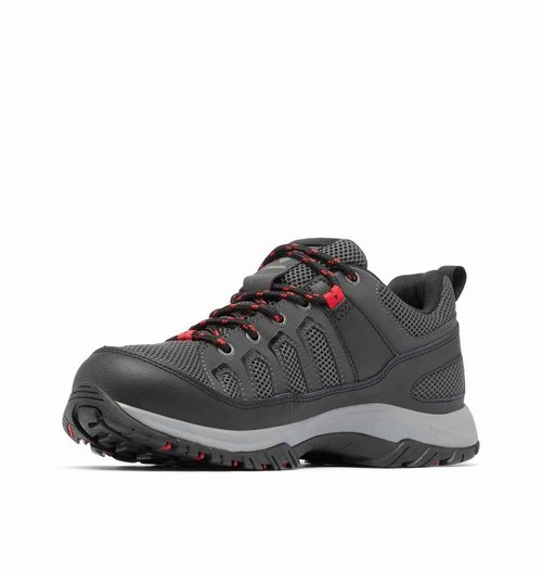 Columbia Men's Granite Trail Waterproof, Shark/Mountain Red, 14