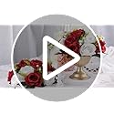 Sziqiqi Red Fake Flowers for Wedding Centerpiece Kissing Flower Balls for Tables Flower Centerpieces Arrangement for Party...