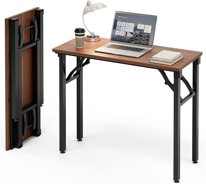 Frylr Small Folding Computer Desk – Portable 35.8 Inch Foldable Laptop Table, Collapsible and Compact for Easy Storage and...