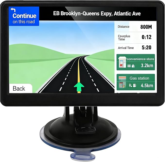 Car GPS Navigation, 2025 Map 7 inch Touch Screen Car GPS, Voice Turn Direction Guidance, Support Speed and Red Light Warni...
