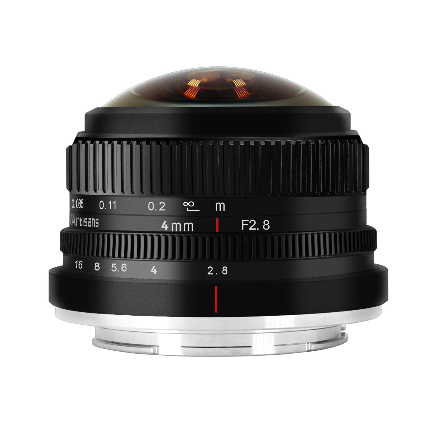 7Artisans 4mm F2.8 Fisheye Ultra Wide Angle Lens Manual Focus Prime Lens Compatible for Fujifilm FX Mount Mirrorless Camera X-T1 X-T2 X-T3 X-T20 X-T30 X-E1 X-E2 X-E3