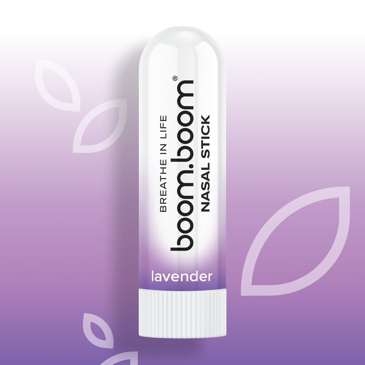 BoomBoom Nasal Stick | Vapor Flow Technology | Cool Refreshing Sensation | Natural Mood Boost | Simple Ingredients | Essential Oils + Menthol Inhaler (Lavender)