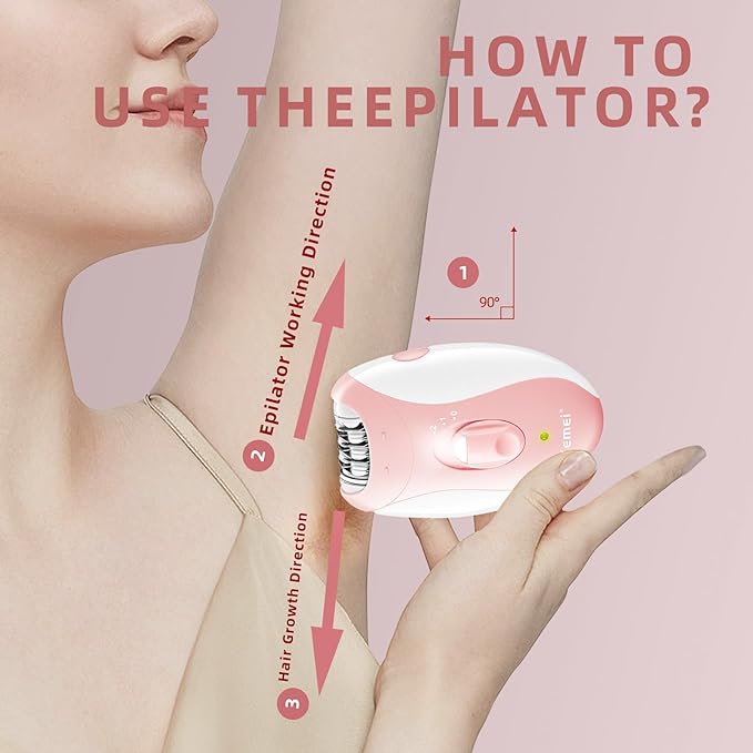 Epilator for Women, Epilators Hair Removal for Women Face with 2 Speeds, Glabrouse Skin Epilator Face Trimmer Device, Facial Hair Removal for Face Legs Arms Armpit Bikini
