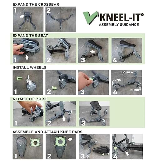 Kneel-It V3 Rolling Knee Pads - Durable Ergonomic Mobile Knee Pads with Seat - 360° Turning Capability, Supports 360 lbs, Compactable, Optimal for any Floor Job