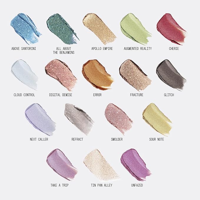 About-face Fractal Glitter Eye Paint Above Santorini – Smudge-Proof, Long-Lasting Liquid Eyeshadow – Intense Sparkle with Mousse Texture – Vegan, Cruelty-Free – 0.13oz (Sapphire)