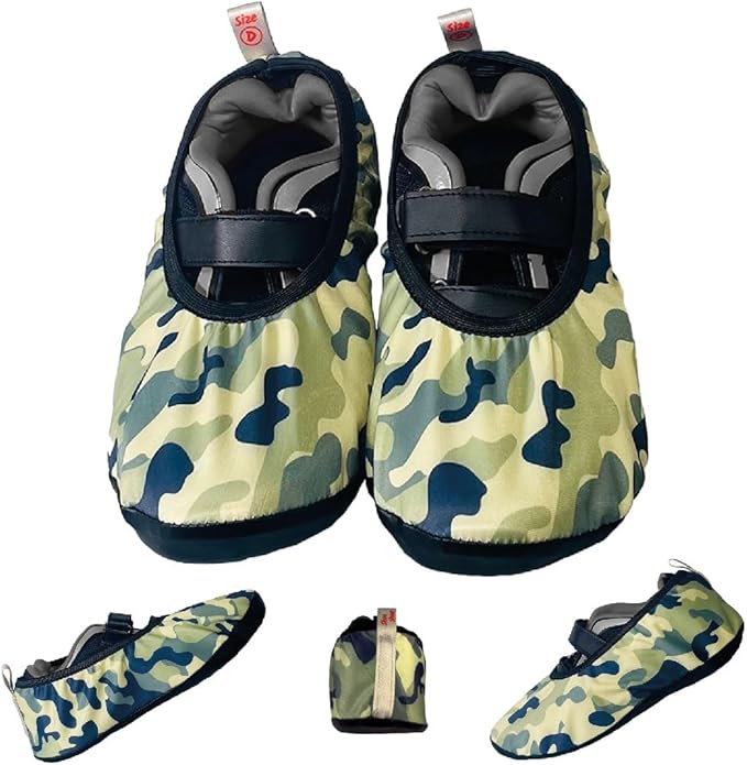 Premium Adult and Kid Shoe Covers - Keep your space clean: Home, Car, After Sports, Suitcase, Classroom - Durable, Machine-washable, Non-slip, Reusable (1 pair) for INDOOR USE