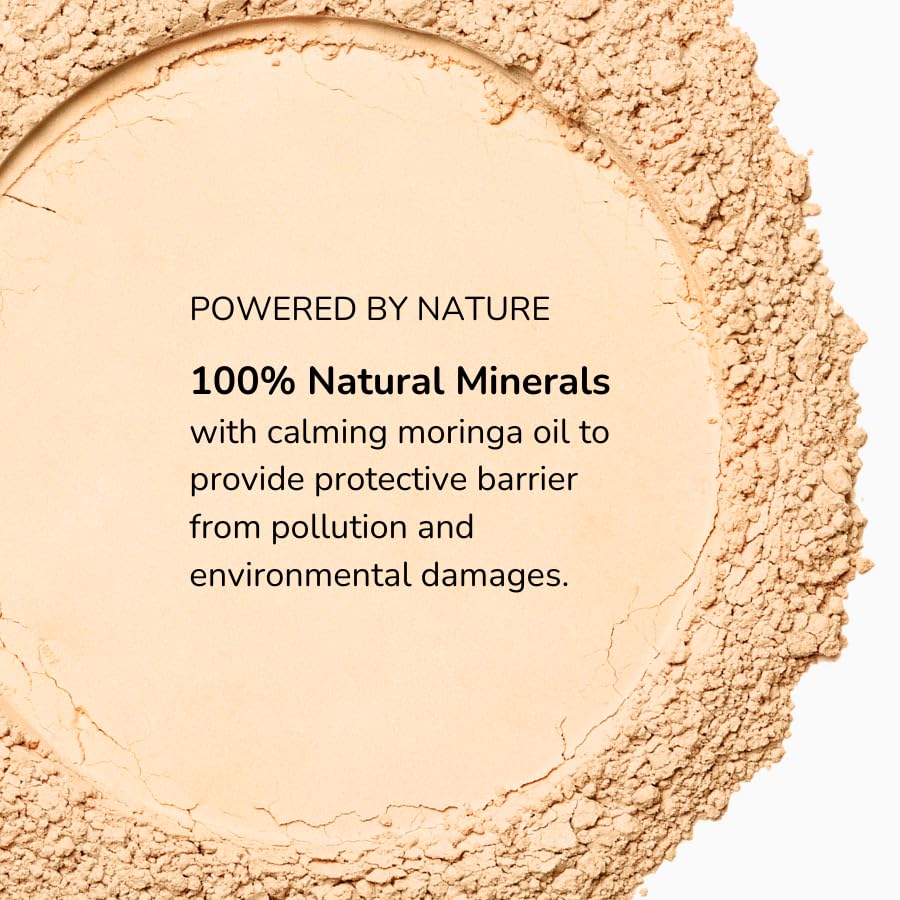 Emani Flawless Matte Powder Foundation Makeup for Sensitive Skin, Natural Mineral Foundation Compact with Buildable Coverage, Oi