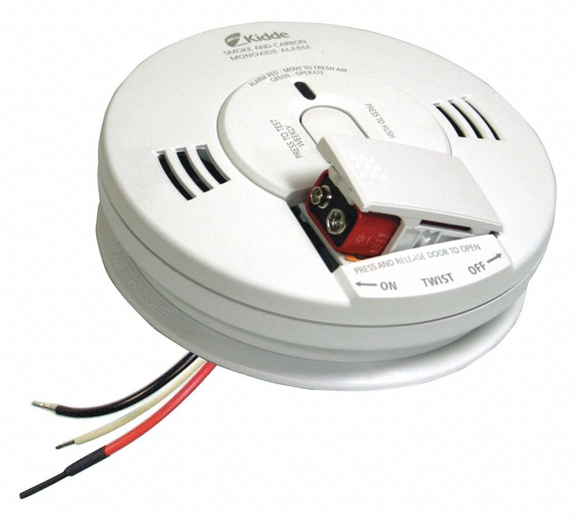 Kidde 21007624 AC Photoelectric Smoke and Carbon Monoxide Detector Alarm | Hardwired with Battery Backup | Model # KN-COPE-IC