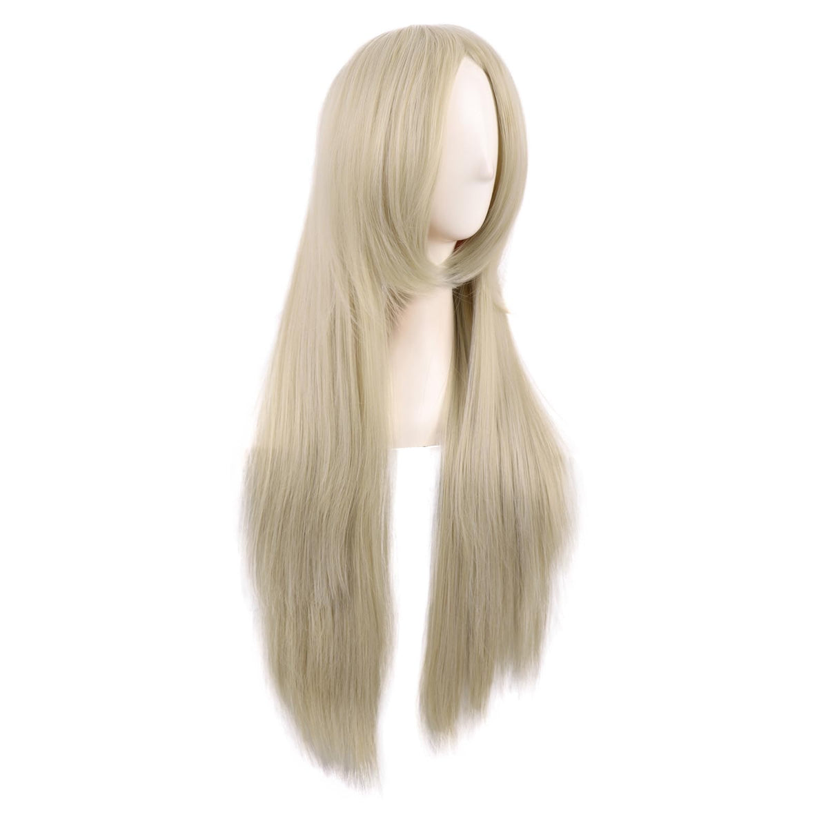 MapofBeauty 32 Inch/80 cm Side Bangs Long Straight Anime Costume Cosplay Party Wig (Blonde)