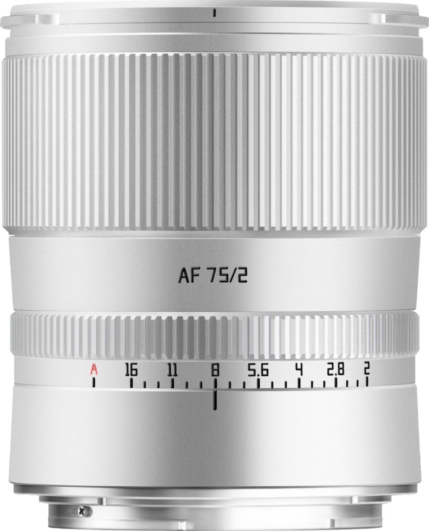 TTArtisan AF 75mm F2 Auto Focus Lens Full Frame Compatible with Sony E-Mount Mirrorless Cameras A7 A7II A7III A7R A7RII A7RIII A7RIV A7S A7SII A7SIII A9 A6400 A6000 A6600 (Z Mount)