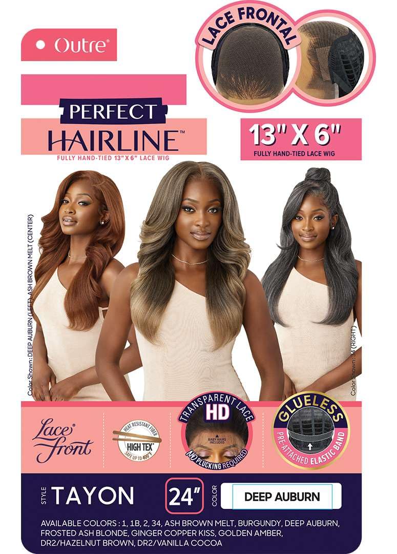 Outre Lace Front Wig - Perfect Hair Line 13X6 - Tayon (DARK BROWN 2)