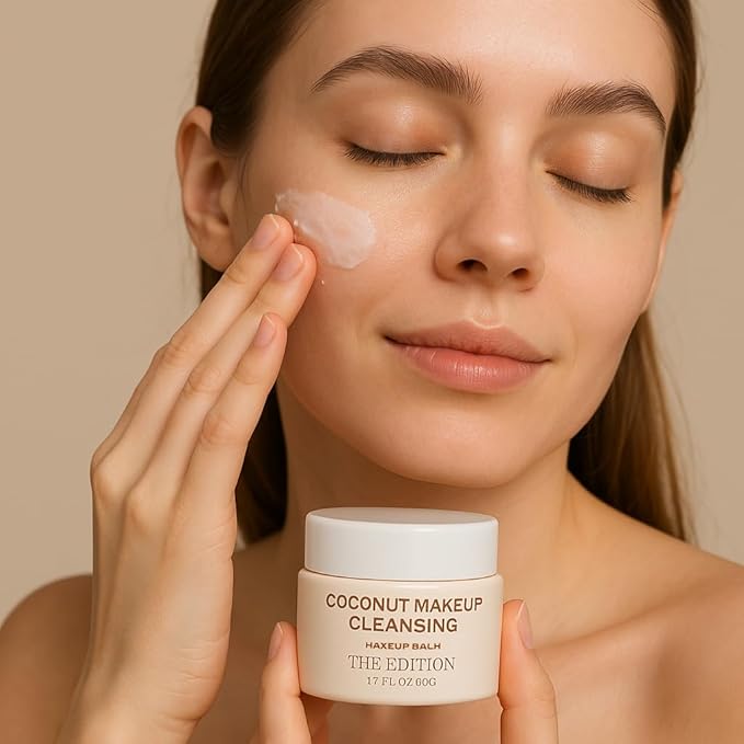 The Edition Coconut Cleansing Balm – 2-in-1 Makeup Remover & Face Cleanser – Melts Waterproof Mascara & Longwear Makeup – Hydrating, Nourishing, Gentle for Sensitive Eyes – 50g (1.7 oz)