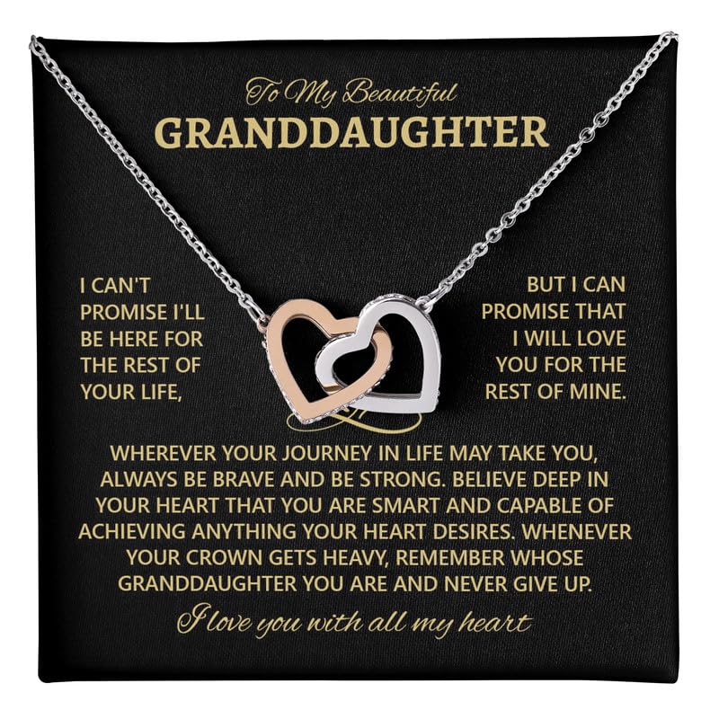 Granddaughter Necklace Granddaughter Gifts From Grandma Grandpa To My Granddaughter Necklace Jewelry Christmas Graduation Birthday Gifts With Message Card With Luxury Box#6