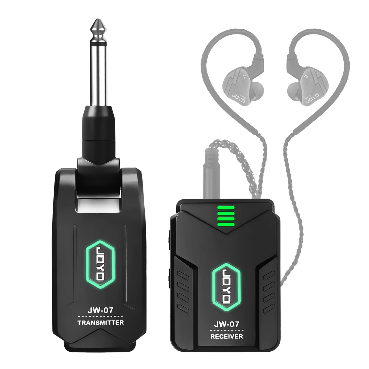 JOYO Wireless in Ear Monitor System 2.4G Wireless IEM System with Transmitter Clip on Receiver Automatic Pairing in-Ear Monitori