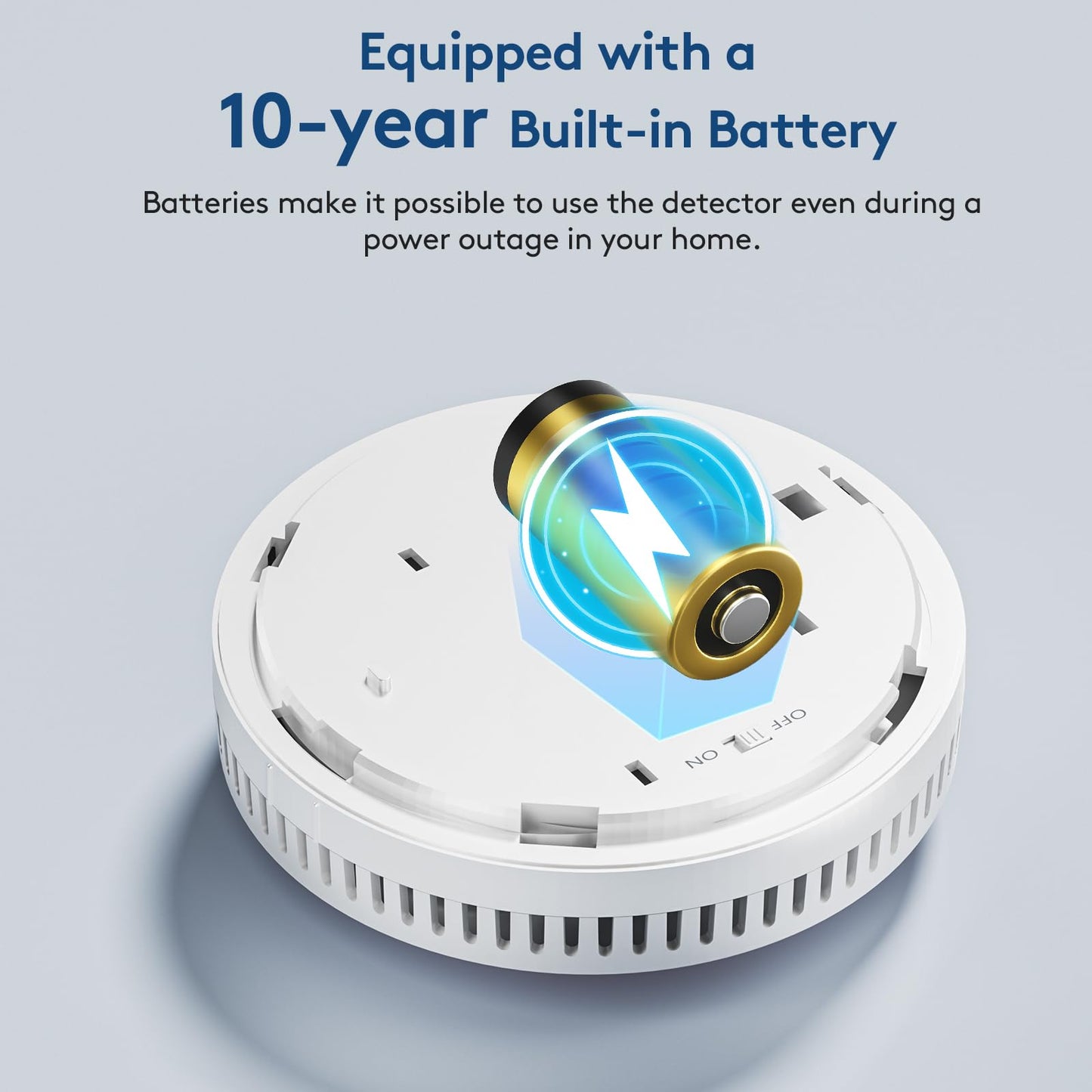 10-Year Battery Smoke and Carbon Monoxide Detector 2-in-1 with Digital Display, 85dB Visual & Audible Alarm, Easy Setup for Living Room,Camper,RV, Brings Peace of Mind