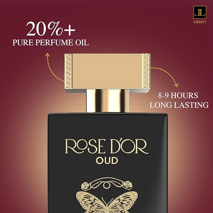 Liberty Rose Oud Anniversary Edition 3.4 Oz/100ml | Unisex Long Lasting Oud Fragrance | Perfume for Men and Women | Woody Floral Oriental Fragrance with Oudh