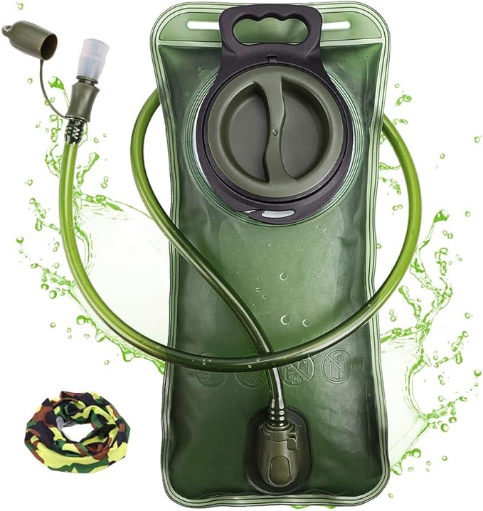 Hydration Bladder, 1.5-2-3L Water Bladder for Hiking Backpack, BPA-Free Leak Proof Water Reservoir Storage Bag, Water Pouc...