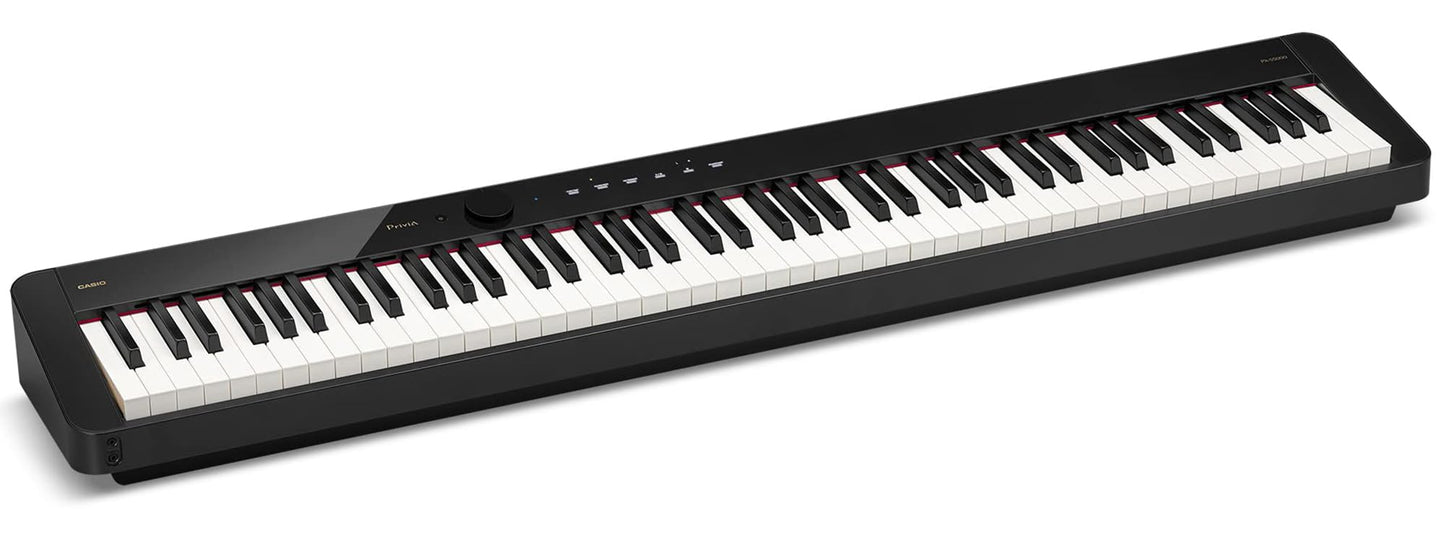 Casio Privia Px-S5000 Digital Piano - Black Bundle With Adjustable Stand, Bench, Headphones, Piano Book, Online Piano Lessons, I