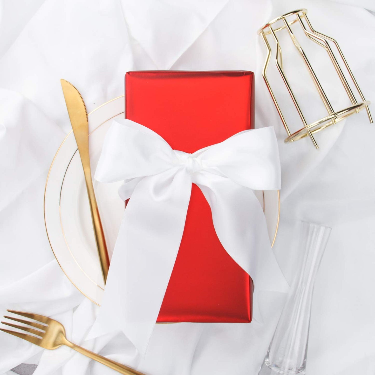 RUSPEPA Red Metallic Wrapping Paper - Solid Color Matte Gift Wrap Paper Jumbo Roll Perfect for Valentine's Day Gifts, Wedding, Birthday, Christmas, Baby Shower, Anniversaries - 30 Inches x 100 Feet