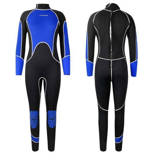 LayaTone Wetsuit Women Full Body 3mm Neoprene Diving Suit with Back Zip, Wetsuits for Women in Cold Water Swimming Diving Snorkeling Kayaking