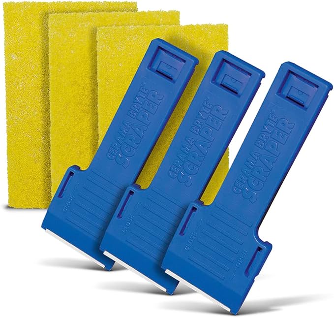 Cerama Bryte Cook Top Cleaner 18 oz 2-Pack & 3 Scraper Pad Pack