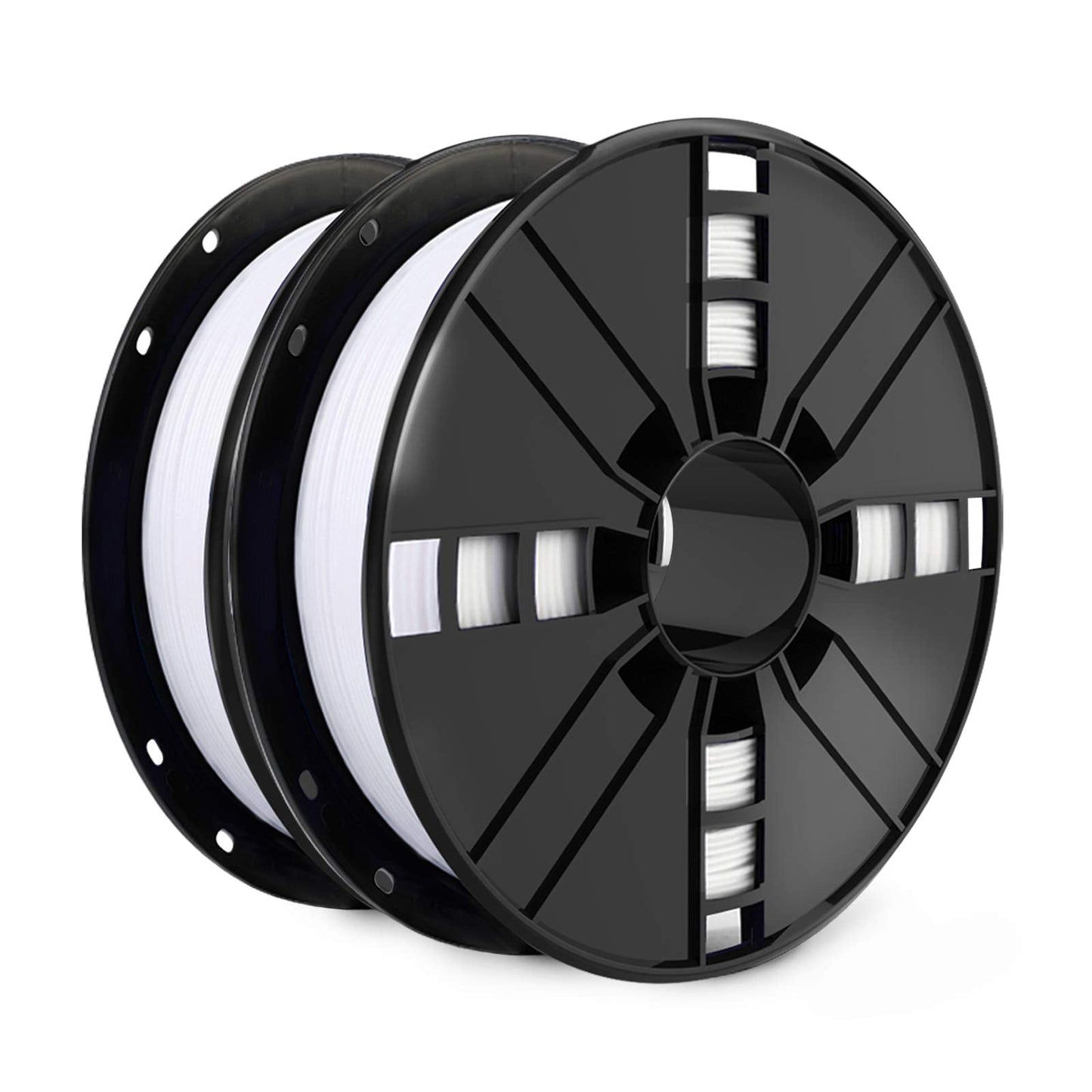 Novamaker Tpu Filament 1.75Mm, White Flexible 3D Printer Filament Bundle With 20G Cleaning Filament, 2.2Lbs Spool X 2, Dimension