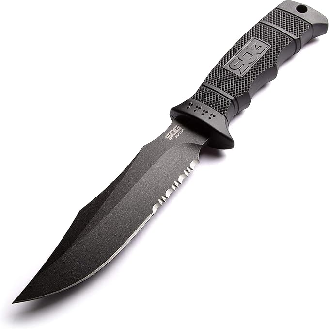 SOG Fixed Blade Knives with Sheath - SEAL Pup Tactical Knife, Survival Knife and Hunting Knife w/ 4.75 Inch Blade and Knif...