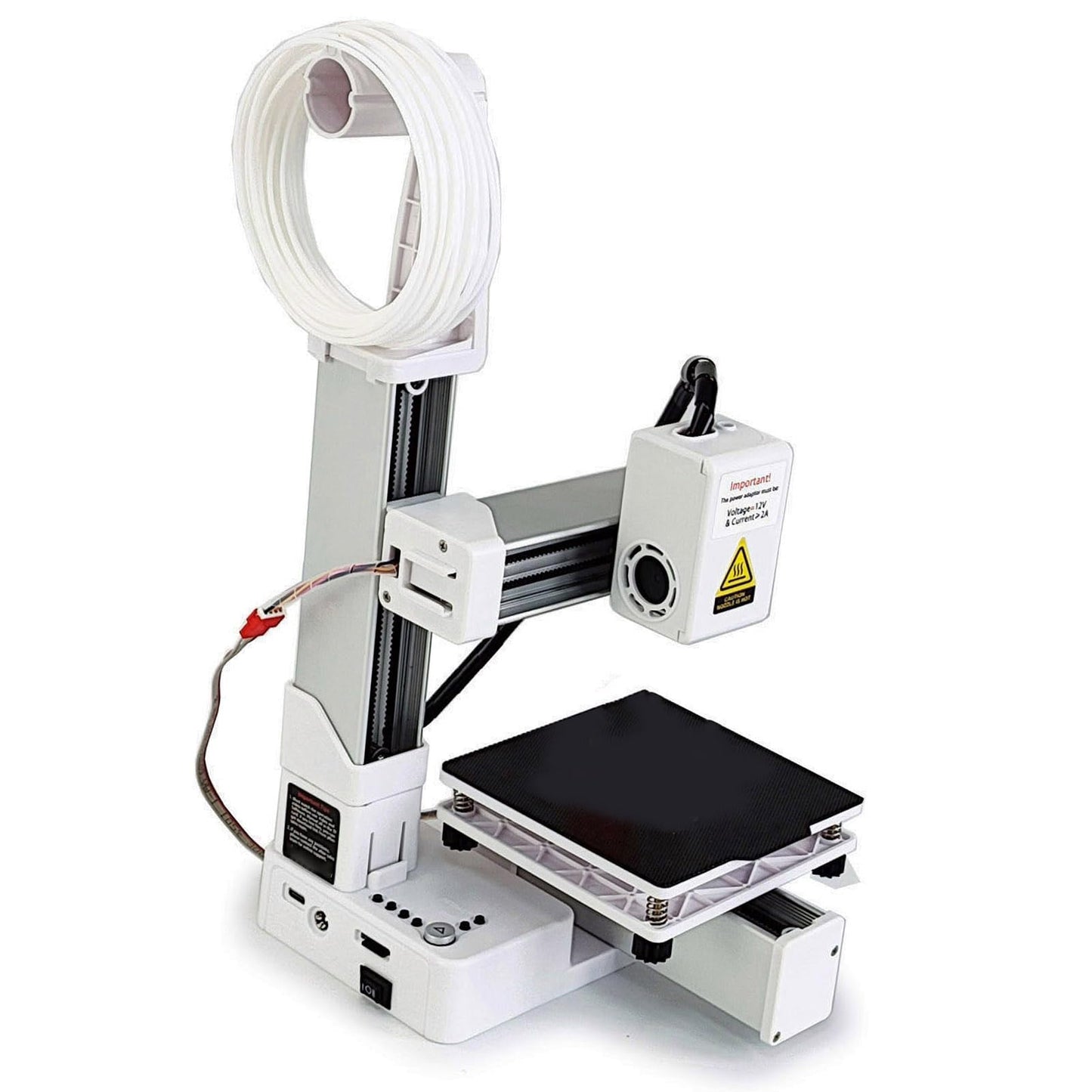 Compact 3D Printer for Beginner, Small 3D Printers with Preloaded, 4x4x4in, Fast Heating PLA TPU 3D Printer for Educational Innovative Projects (White)