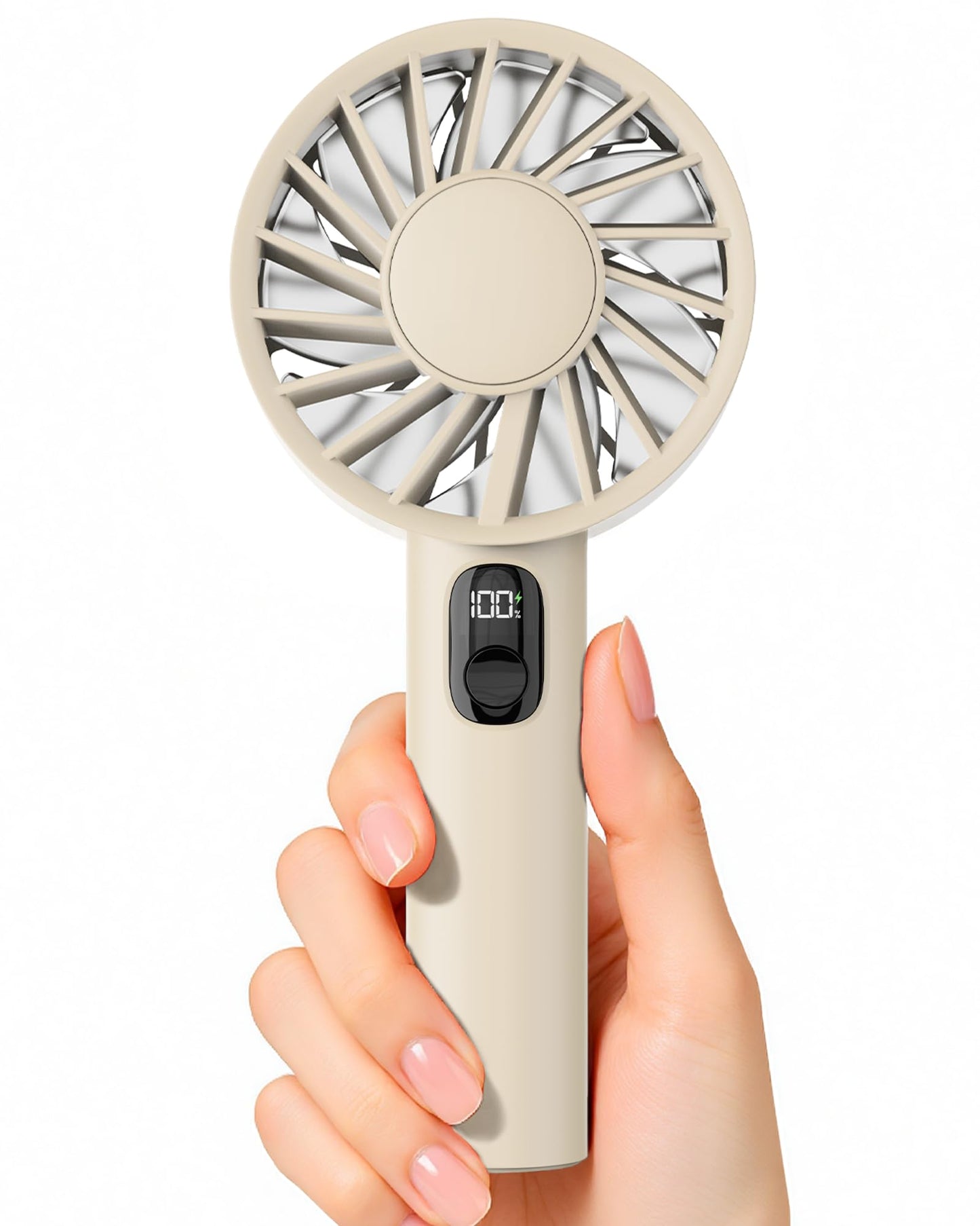 FrSara Portable Handheld Mini Fan, Small Rechargeable Personal Fan, Summer Travel Essentials with 6-Speeds, 3000mAh, Great for O