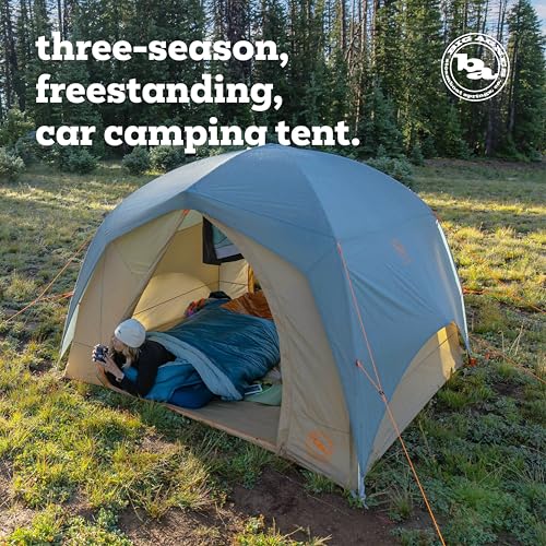 Big Agnes Big House - Base and Car Camping Tent, 3 Season Waterproof Gear, Easy Set Up for Groups