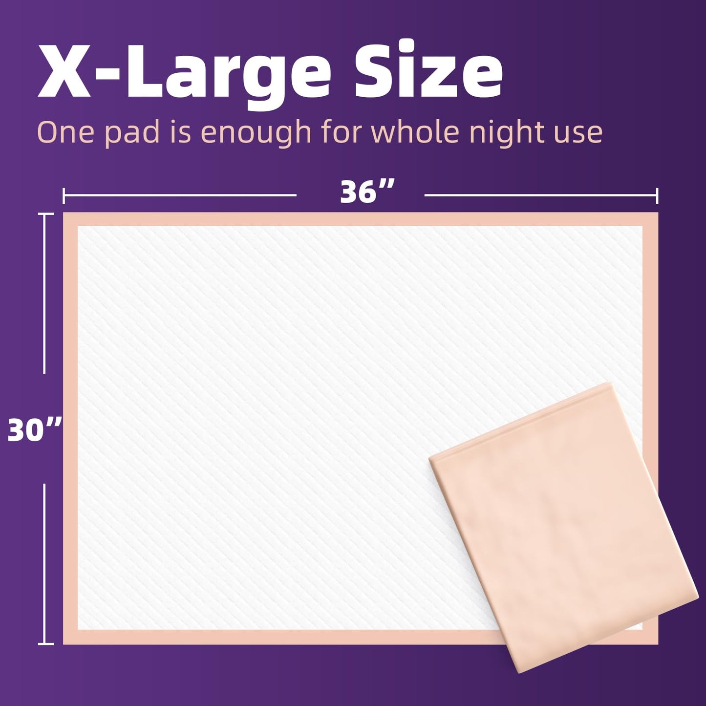 MKISS Bed Pads Disposable [50 Count] Adult Incontinence Underpads 30" x 36" Heavy Duty Absorbent Pee Pad, XL Chucks Leakproof, Extra Large Puppy Training Pad, Waterproof Baby Changing Pad