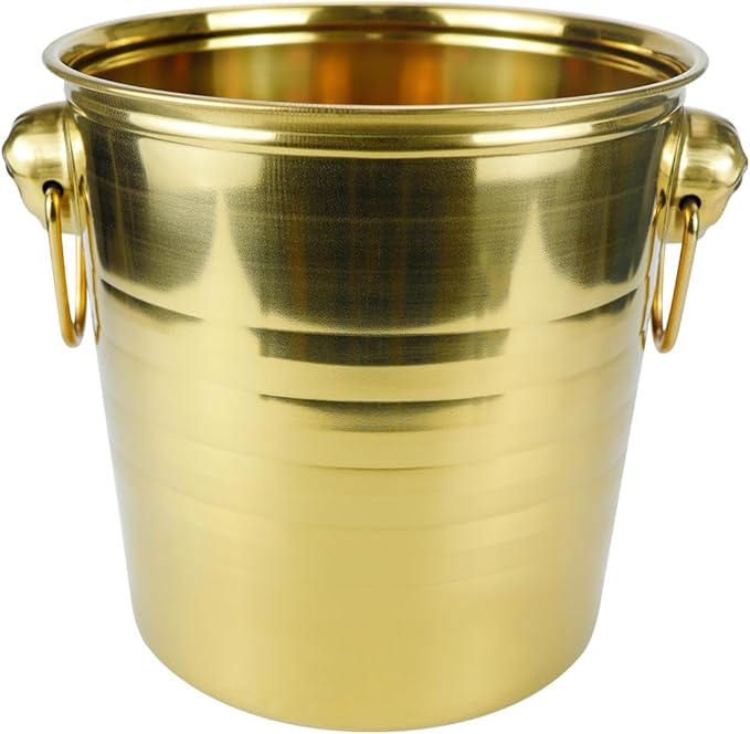 5L Metal Ice Buckets Insulated Ice Bucket Stainless Steel Ice Bucket Drink Cooler Wine Champagne Bucket for Home Restauran...