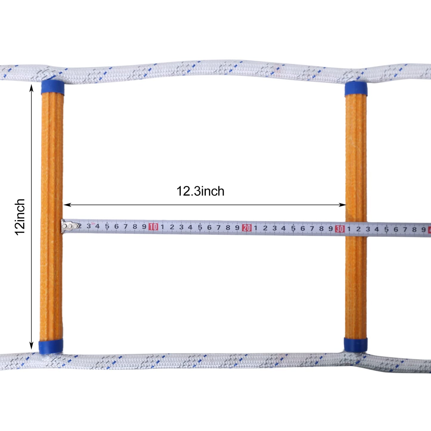 Rope Ladder,39 Feet Emergency Fire Escape Ladders Flame Resistant Safety Rope Ladder with Hooks,Fast to Deploy Sturdy and Strong Portable and Reusable 3 Story,Weight Capacity up to 2000 Pounds