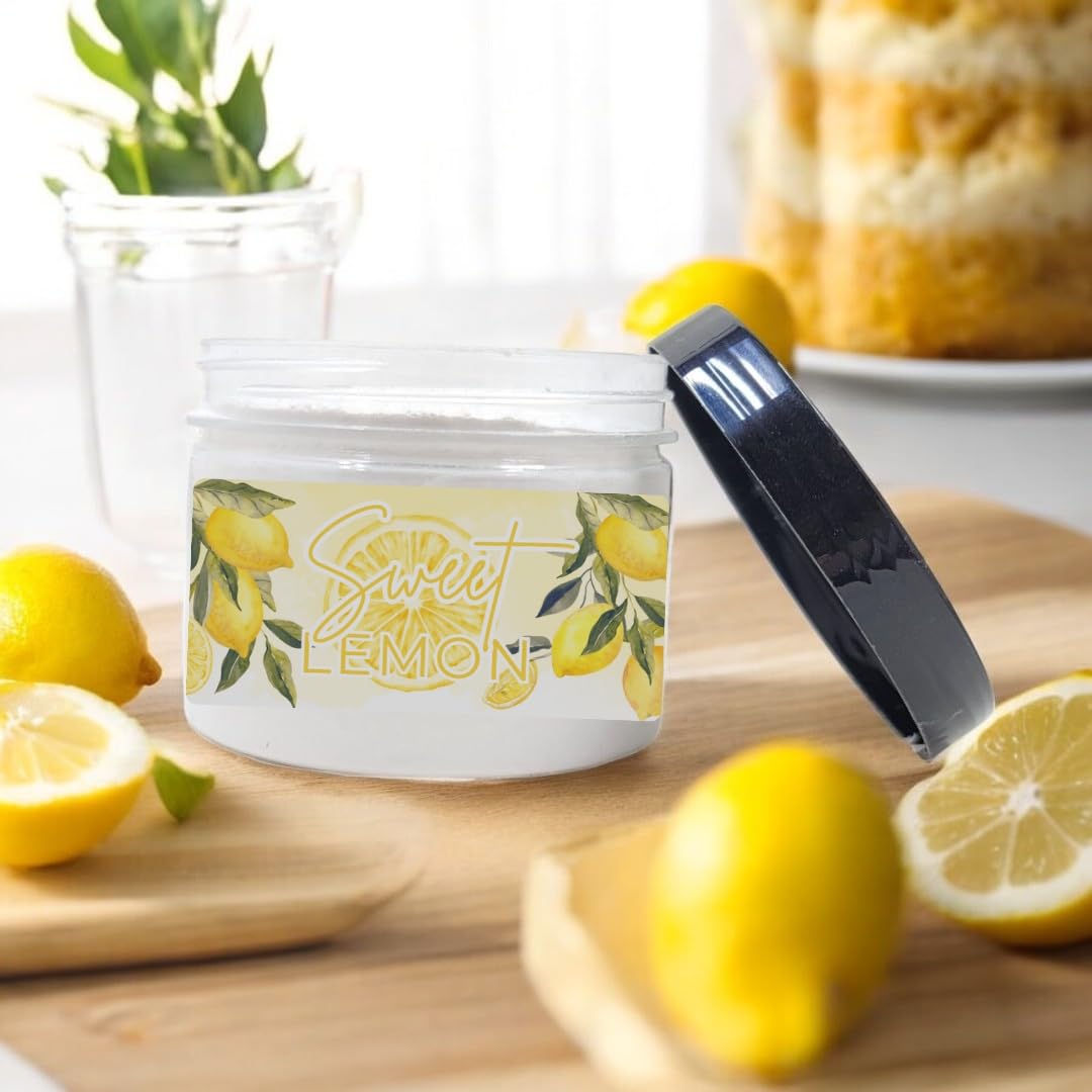 Body Powder for Women & Men Scented Sweet Lemon, Perfume Dusting Powder, Bath Powder with Fragrance & Essential Oils, Talc-Free 10oz Container with Lid, Made in USA